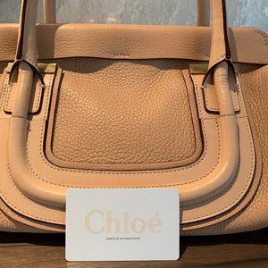 Chloé Everston Blush Nude Leather Satchel